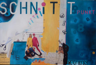 Schnittpunkt, Collage Acryl, 80x120, 580,00